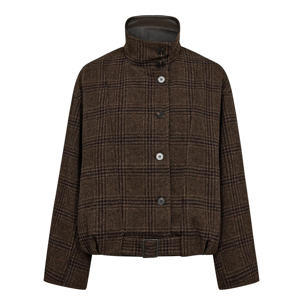 CO COUTURE - OlvaCC Check Balloon Jacket