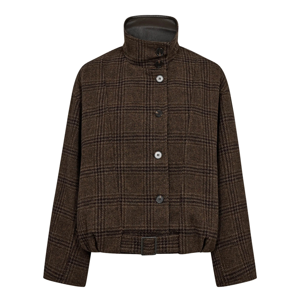 CO COUTURE - OlvaCC Check Balloon Jacket
