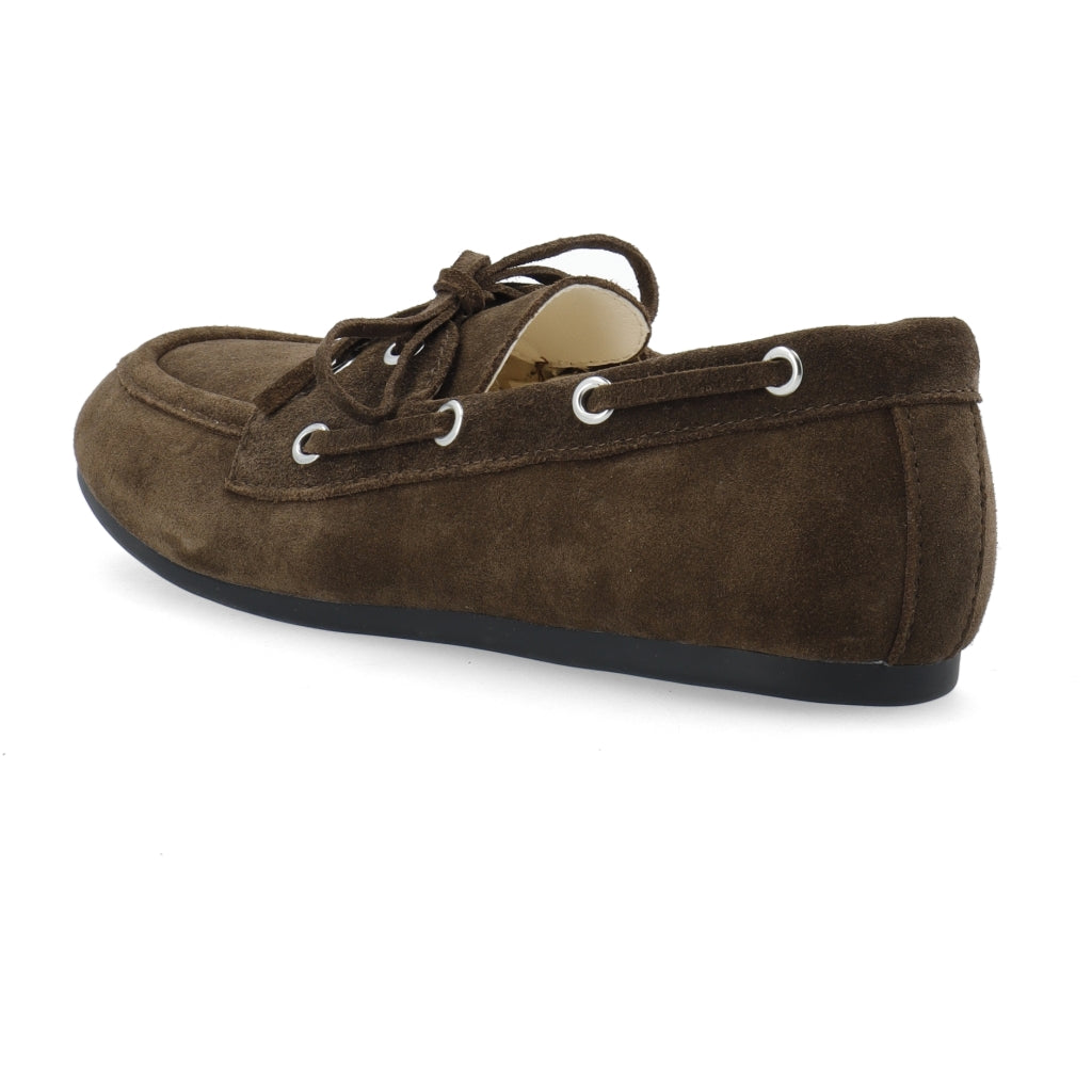 WHITE - BIAMARLENE Boat Shoe Suede