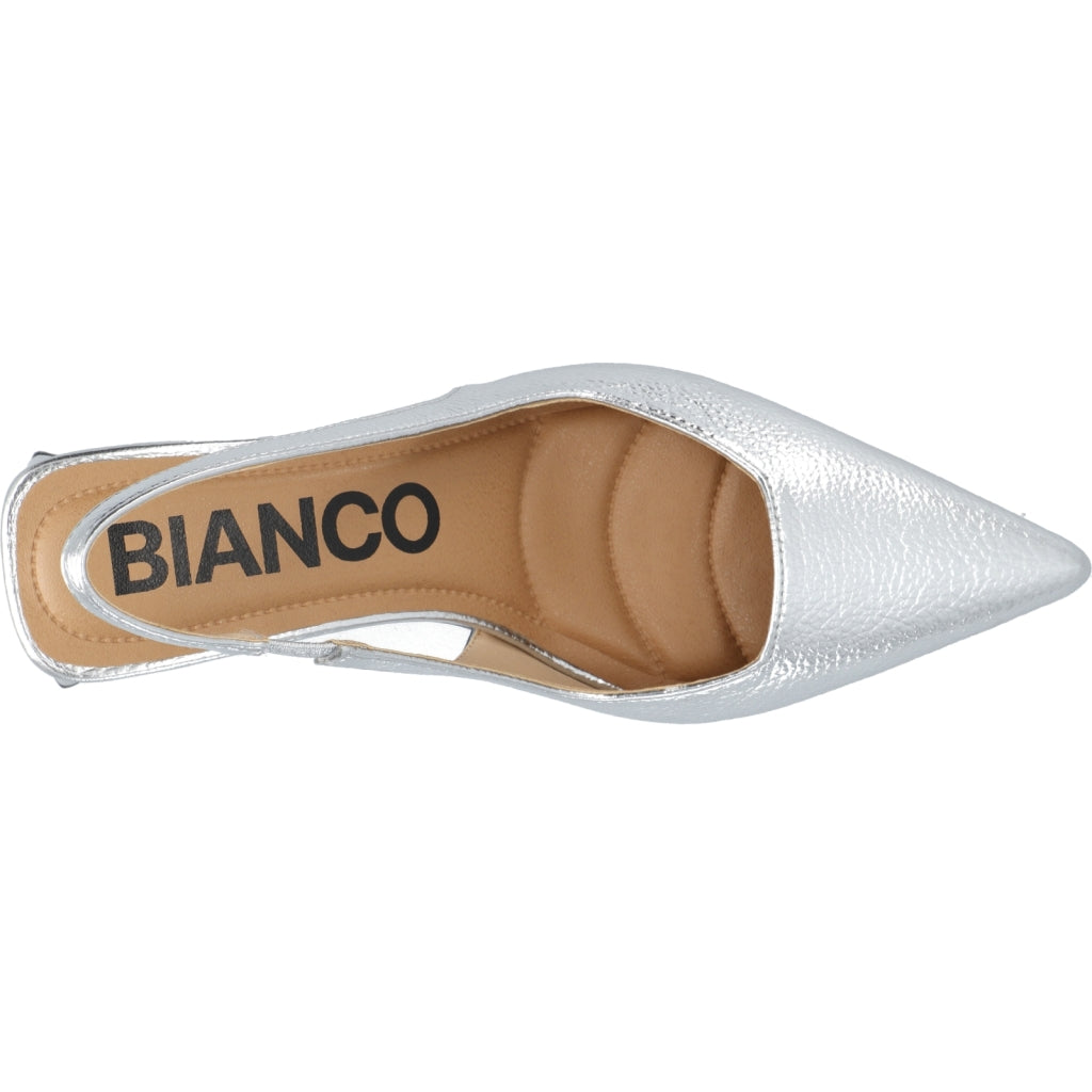 WHITE - BIAMARALYN Slingback Metallic