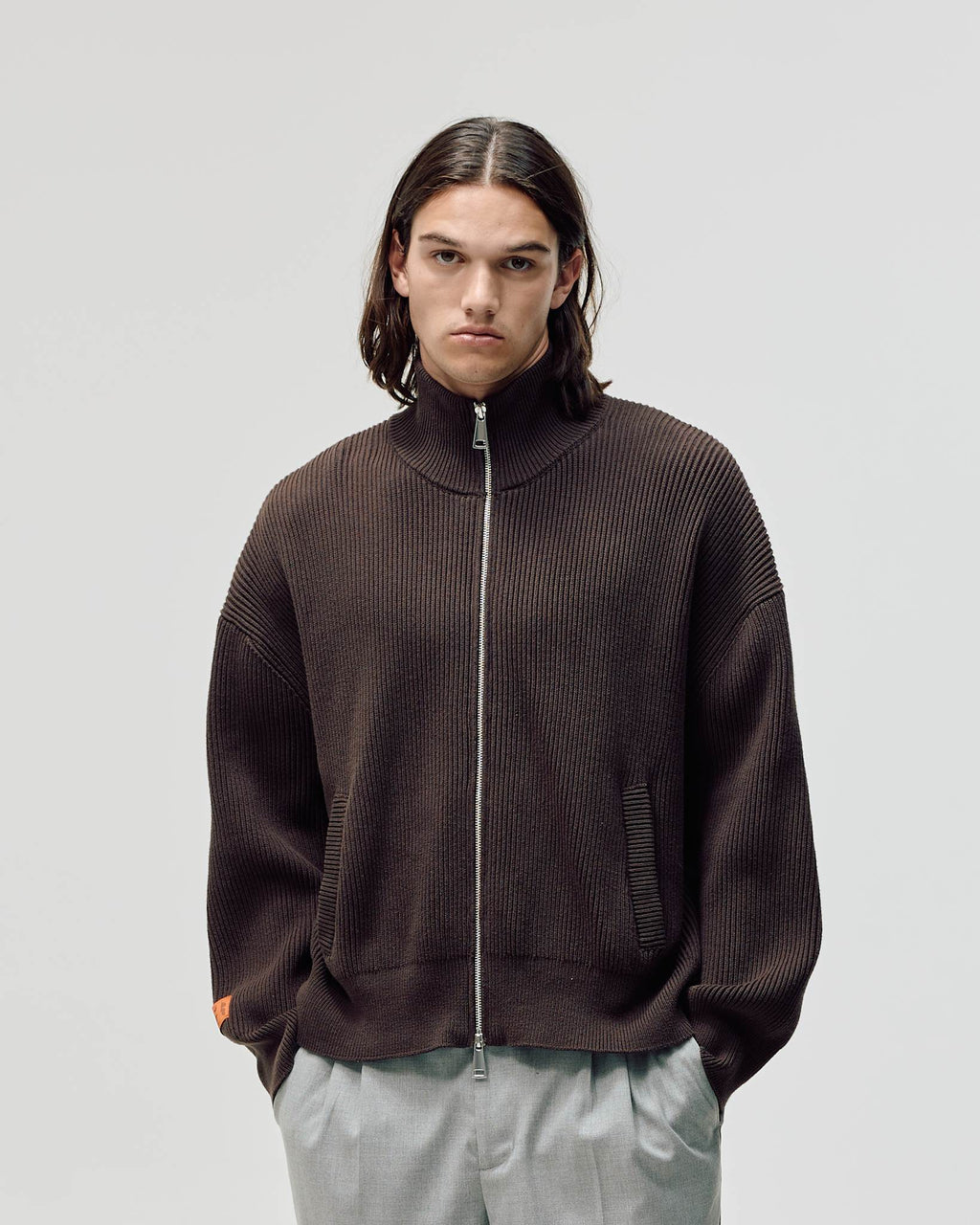BAREEN - Oversized Full Zip Knit