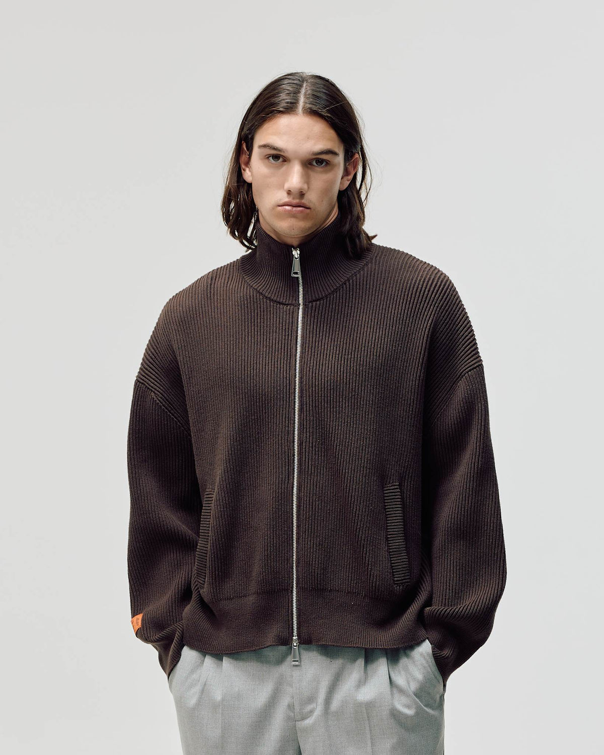 BAREEN - Oversized Full Zip Knit