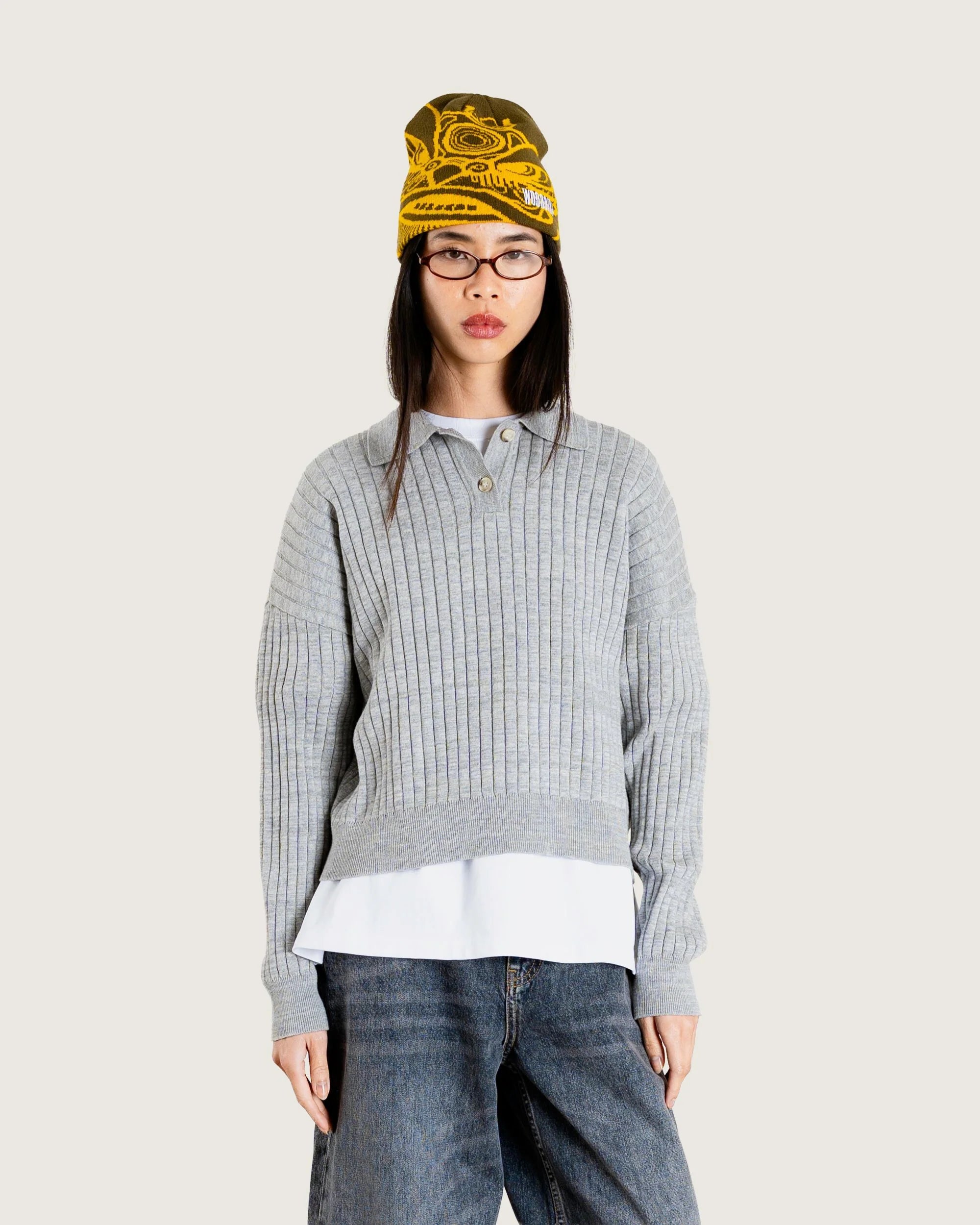 WOODBIRD - mouls knitted polo