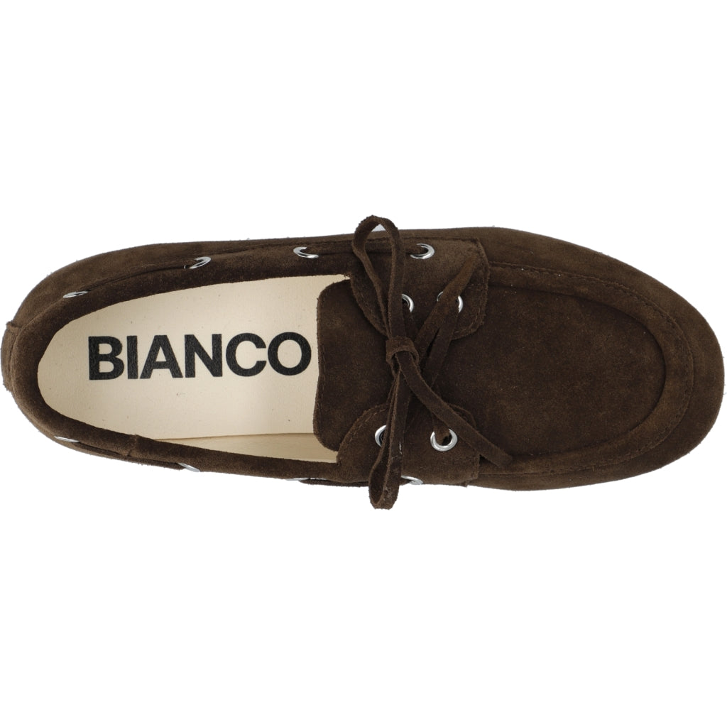 WHITE - BIAMARLENE Boat Shoe Suede