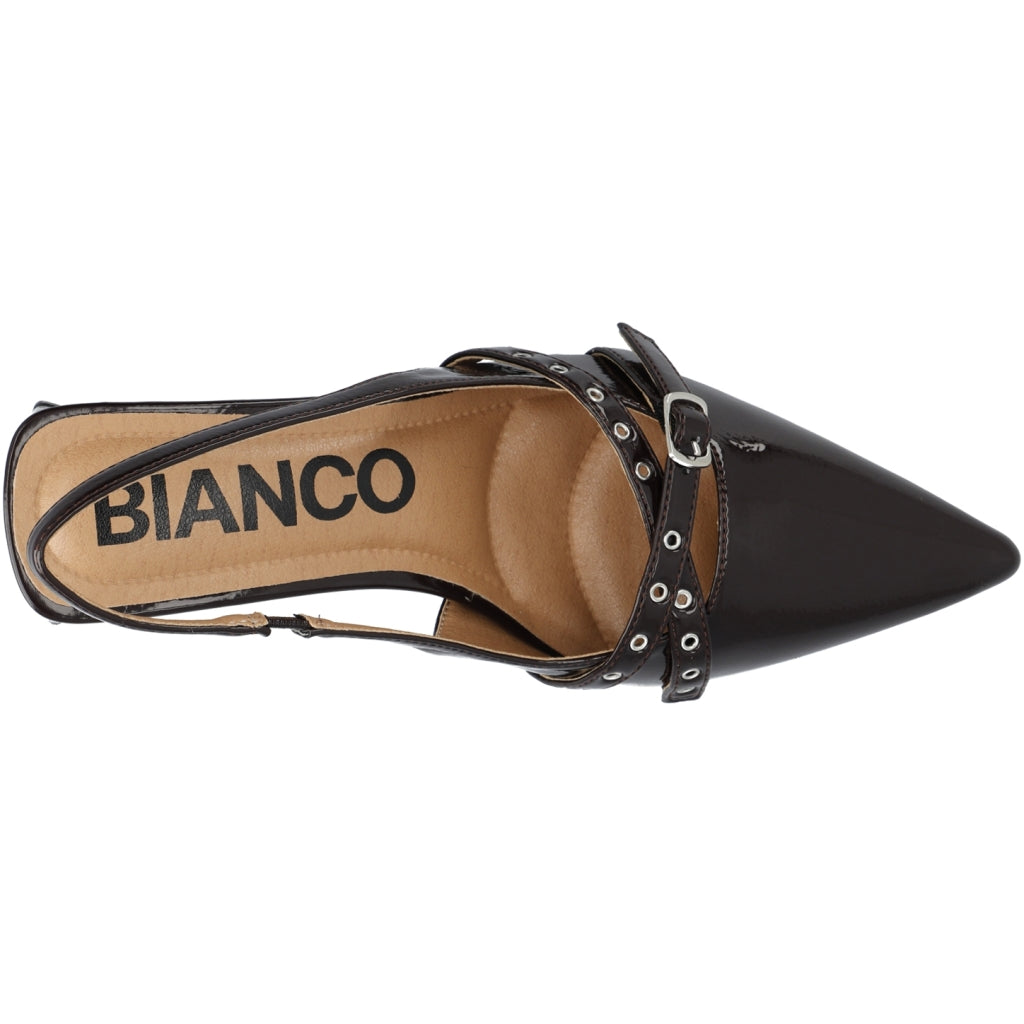 WHITE - BIAMARALYN Buckle Slingback Faux Leather