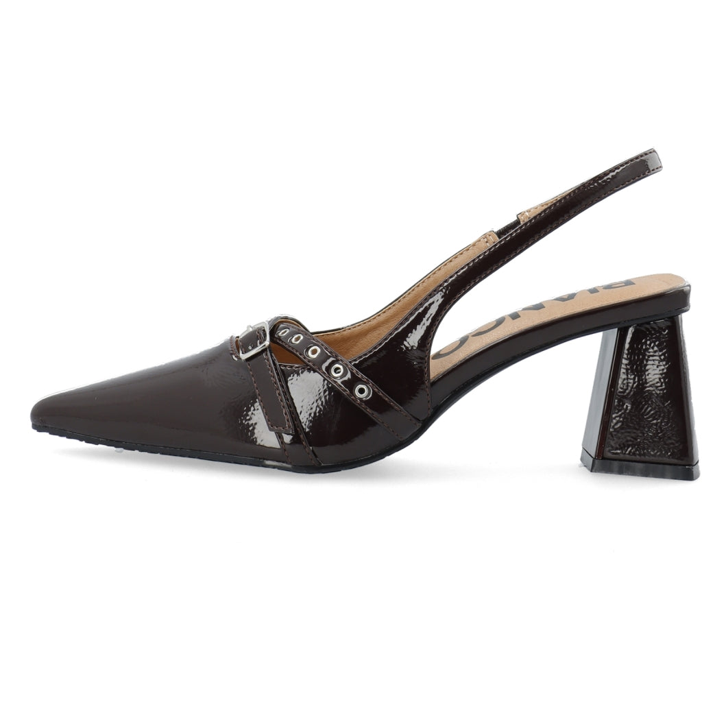 WHITE - BIAMARALYN Buckle Slingback Faux Leather