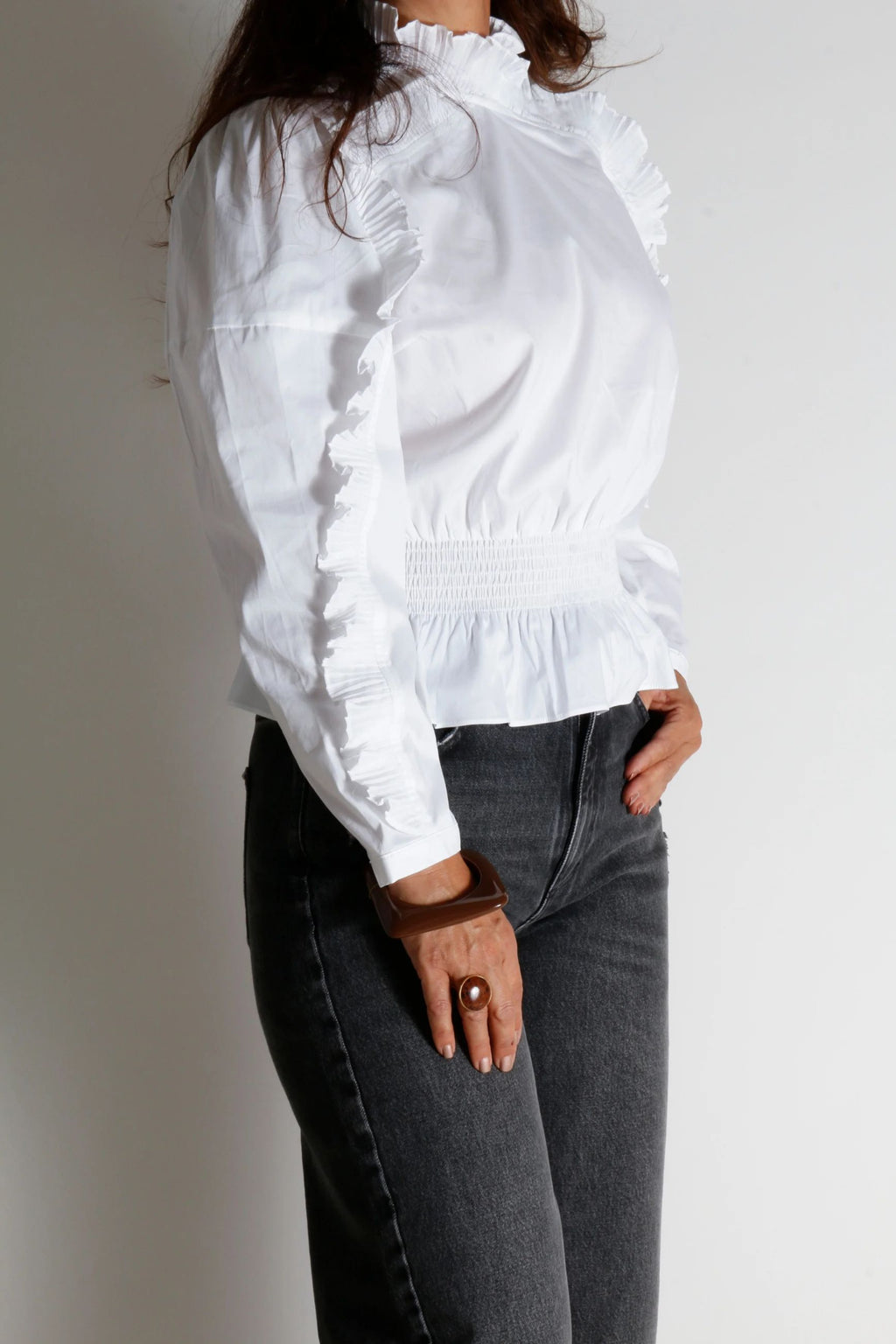 COCOUTURE - sanna cc ruffle smock blouse
